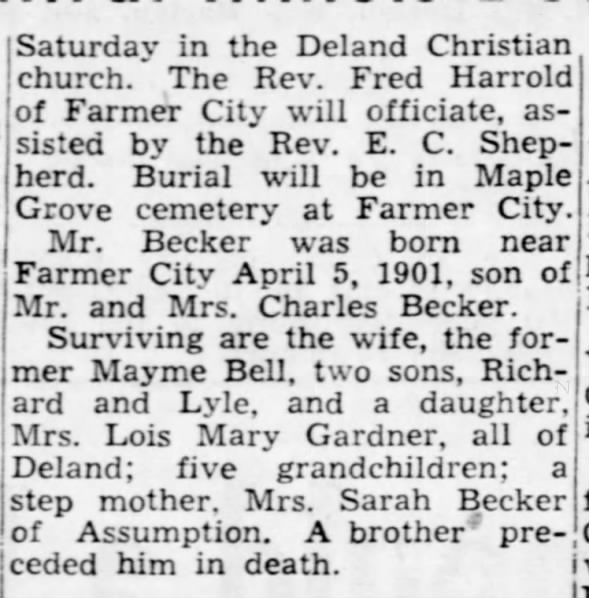 Clipping from The Pantagraph